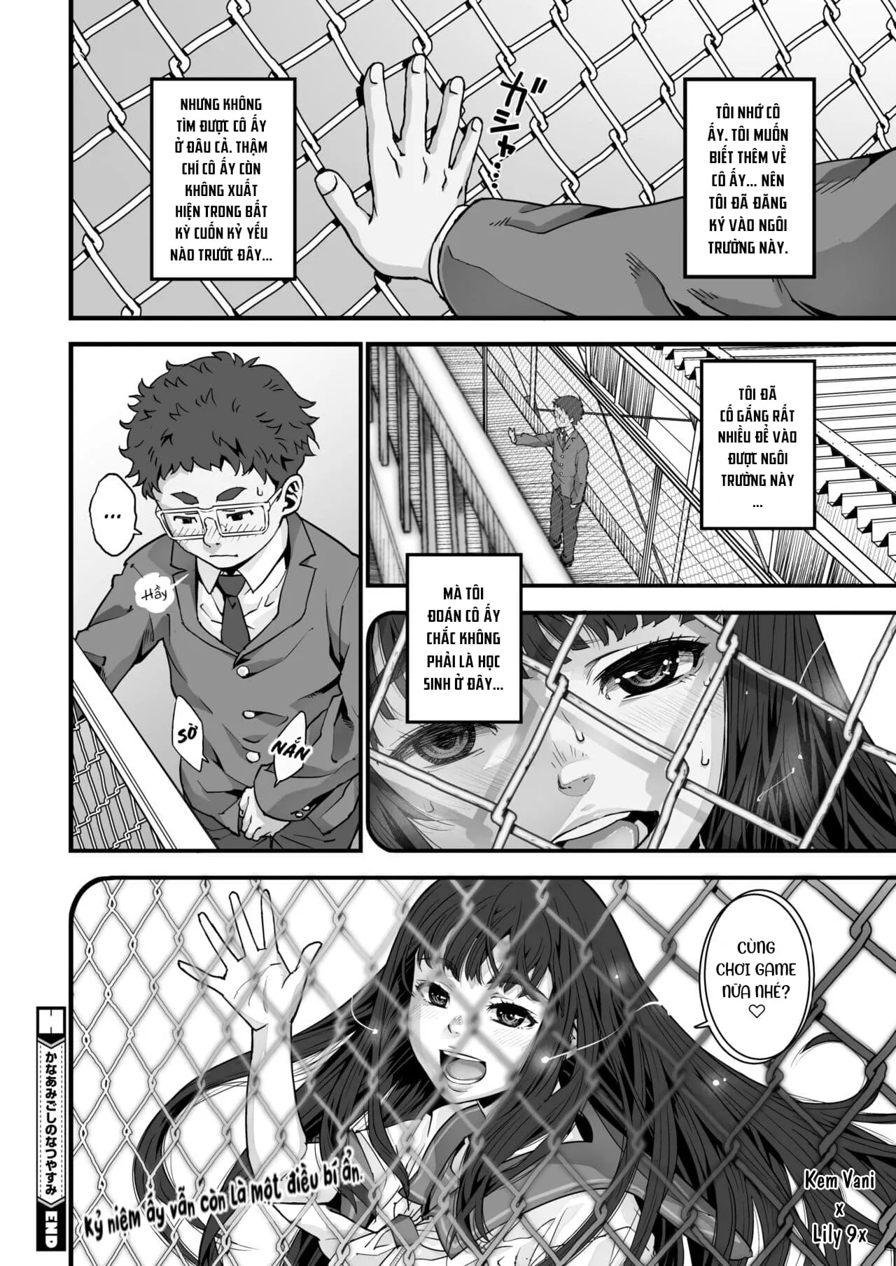 HentaiVN.net - Ảnh 27 - Ký ức ngày hè qua hàng rào lưới thép [Kanaami Goshi no Natsuyasumi] - Chap 2