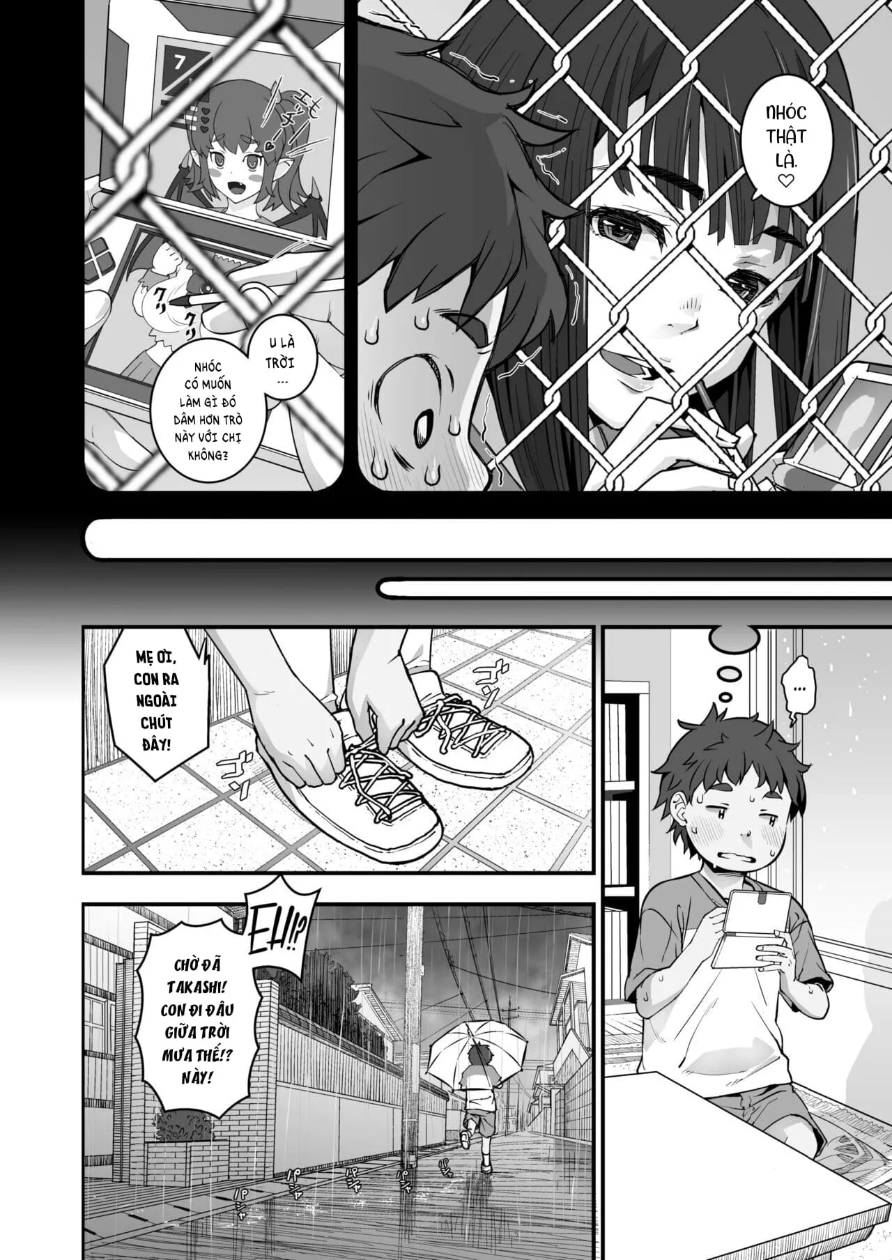 HentaiVN.net - Ảnh 9 - Ký ức ngày hè qua hàng rào lưới thép [Kanaami Goshi no Natsuyasumi] - Chap 2