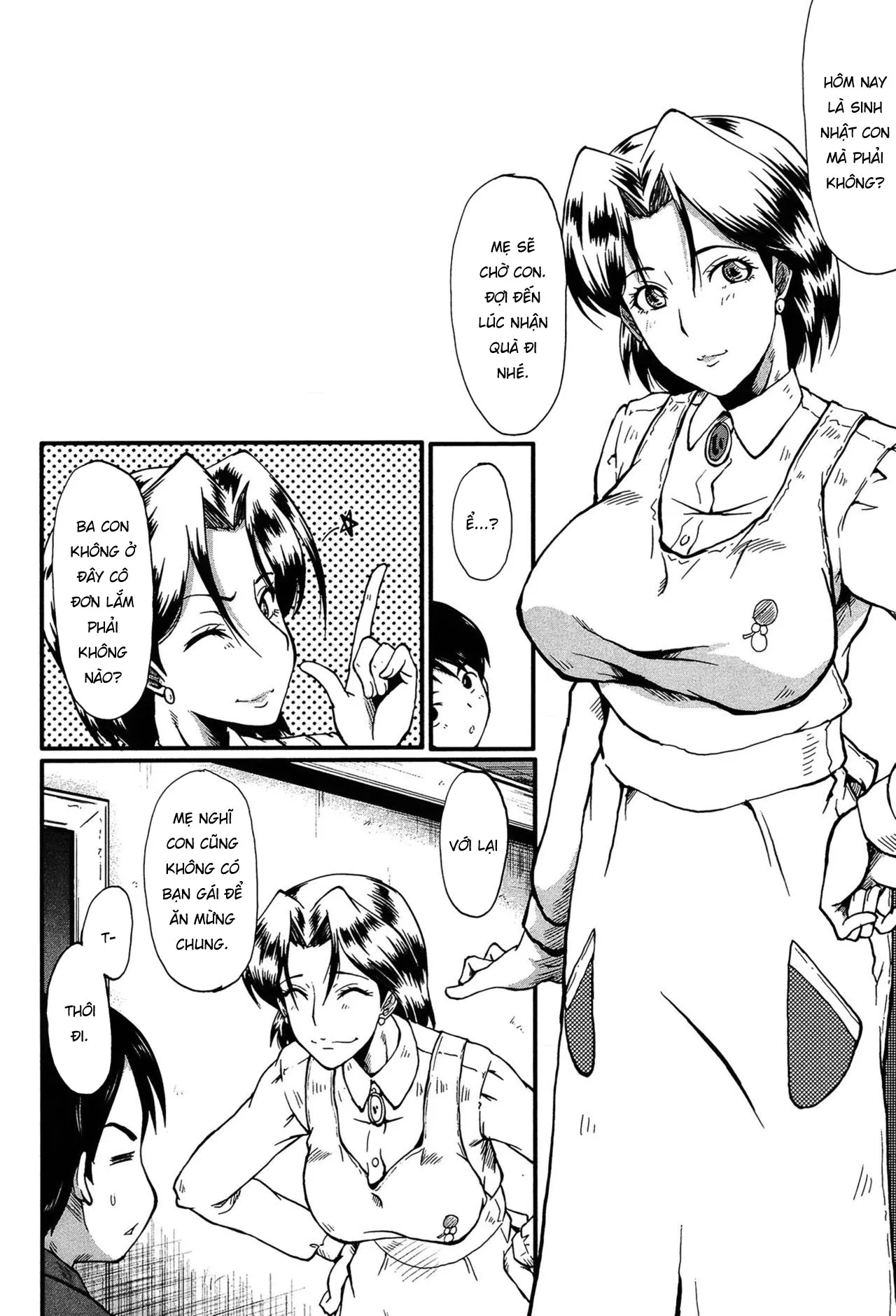 HentaiVN.net - Ảnh 4 - Món quà sinh nhật của tôi [Haha no Okurimono ; 母の贈り物] - Chap 1