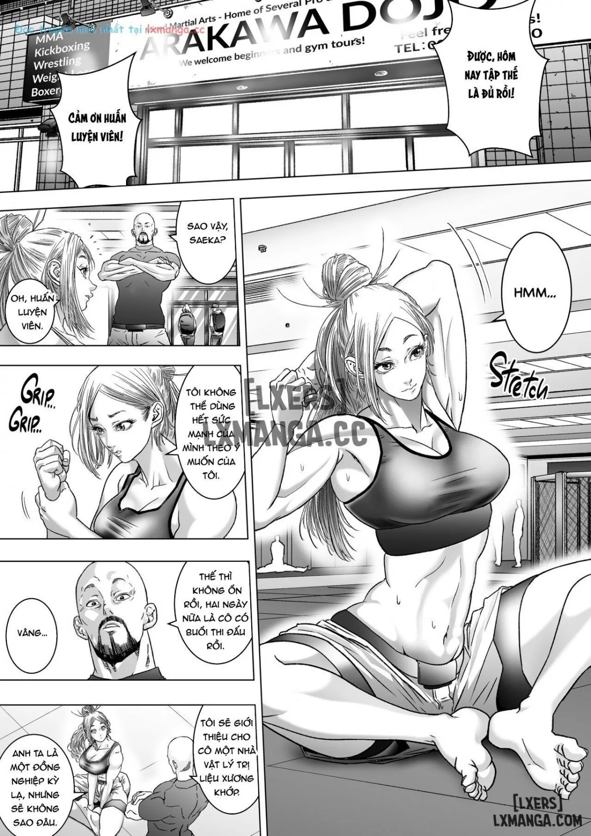 HentaiVN.net - Ảnh 3 - Kakutou Joshi wa Tsuyokunaritai/ Muchimuchi Kakutou Joshi wa Hentai Seitai-shi to Sex shite Tsuyoku naru - Chap 1