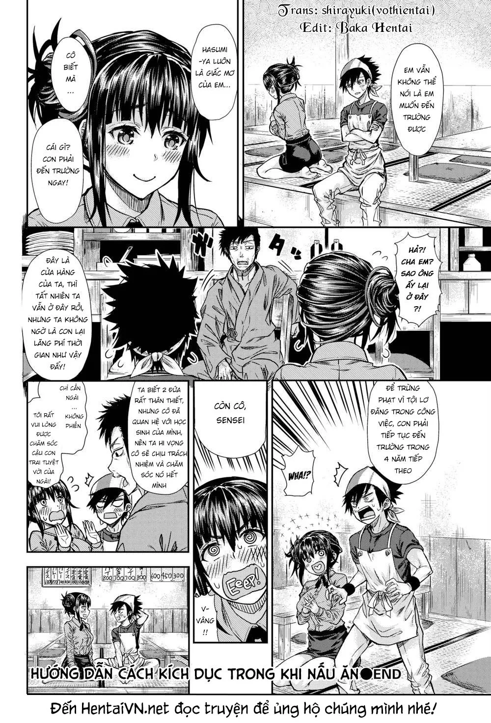 HentaiVN.net - Ảnh 20 - Hướng dẫn cách kích dục trong khi nấu ăn [Guidance Counseling During Preparations] - Chap 1