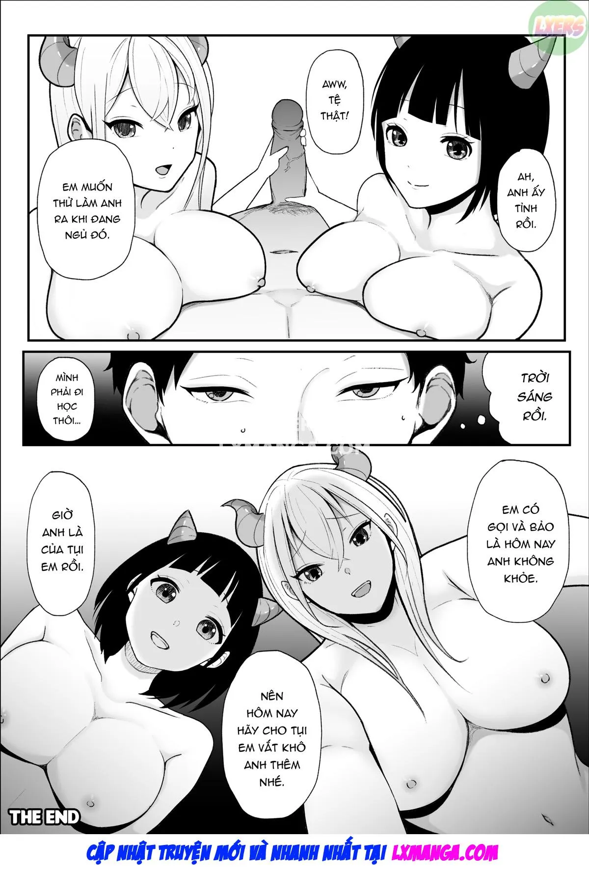 HentaiVN.net - Ảnh 54 - Succubus Shimai ni Yoru Amaama Sakusei Houshi - Chap 1
