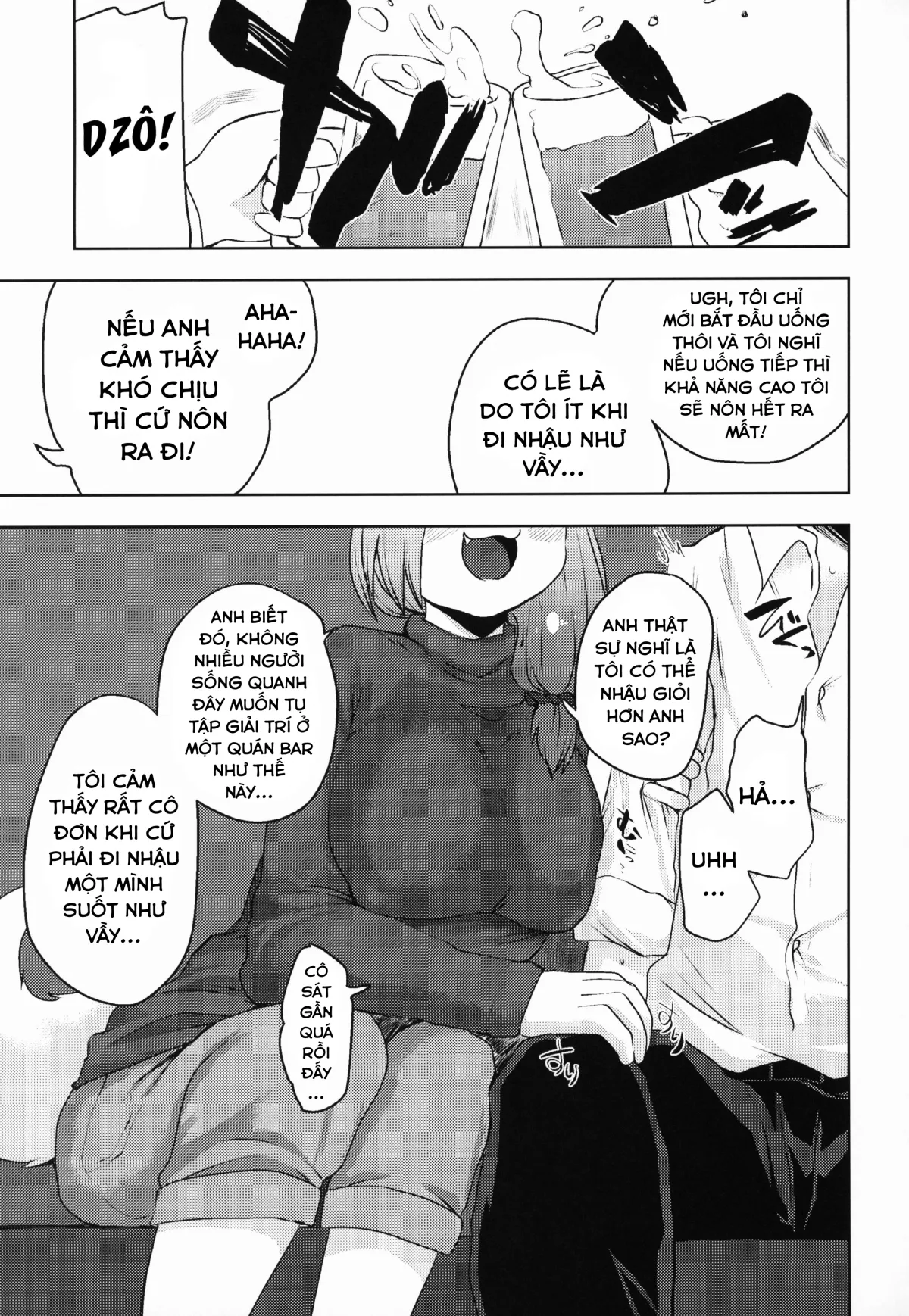 HentaiVN.net - Ảnh 7 - Sakeguse no Warui Hitozuma Mesukemo to Nomi ni Itta Toki no Hanashi - Chap 1