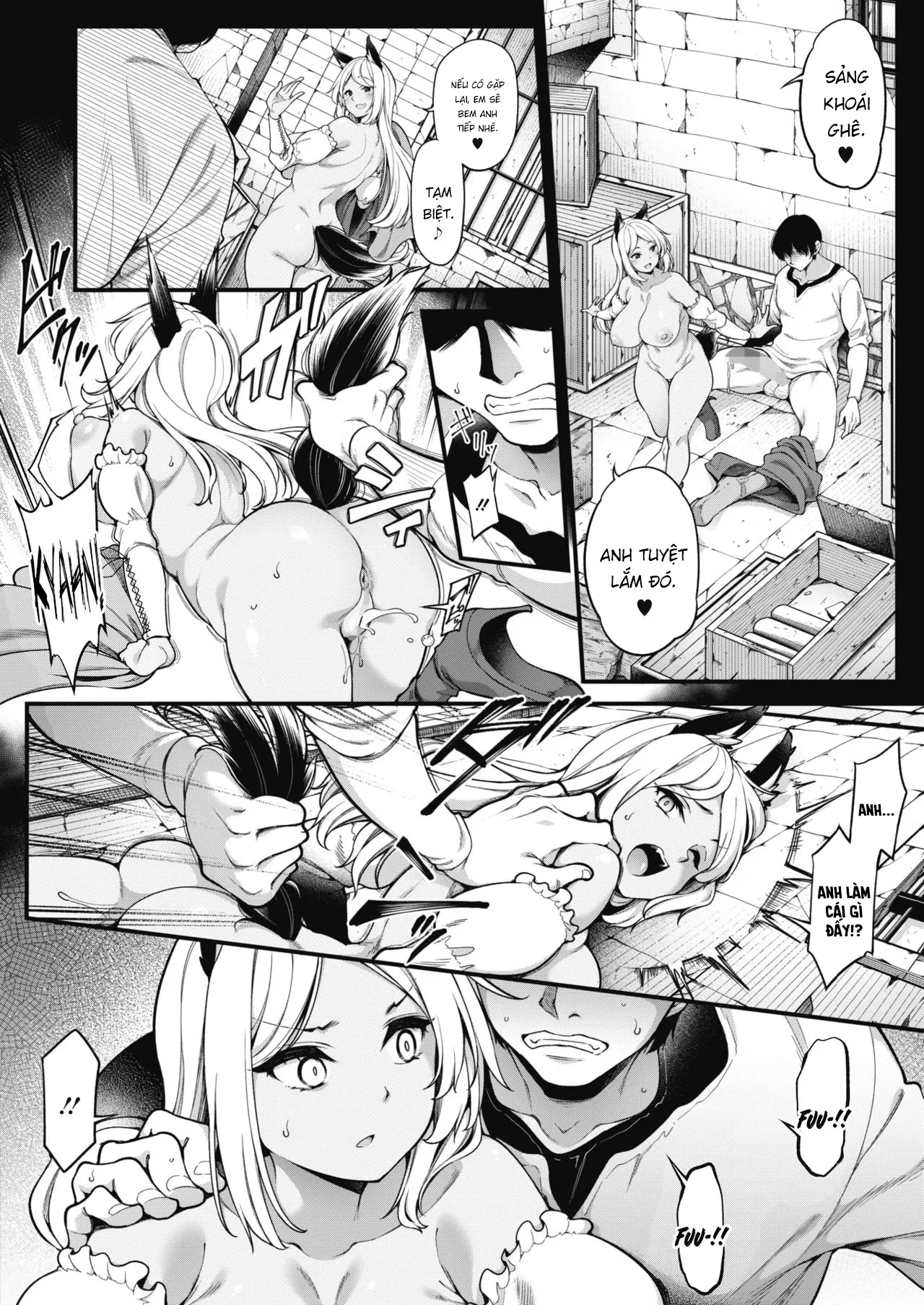 HentaiVN.net - Ảnh 14 - Akazukin no Yari○n Obaachan [Little Red Riding Hood’s Slut Grandma] - Chap 1