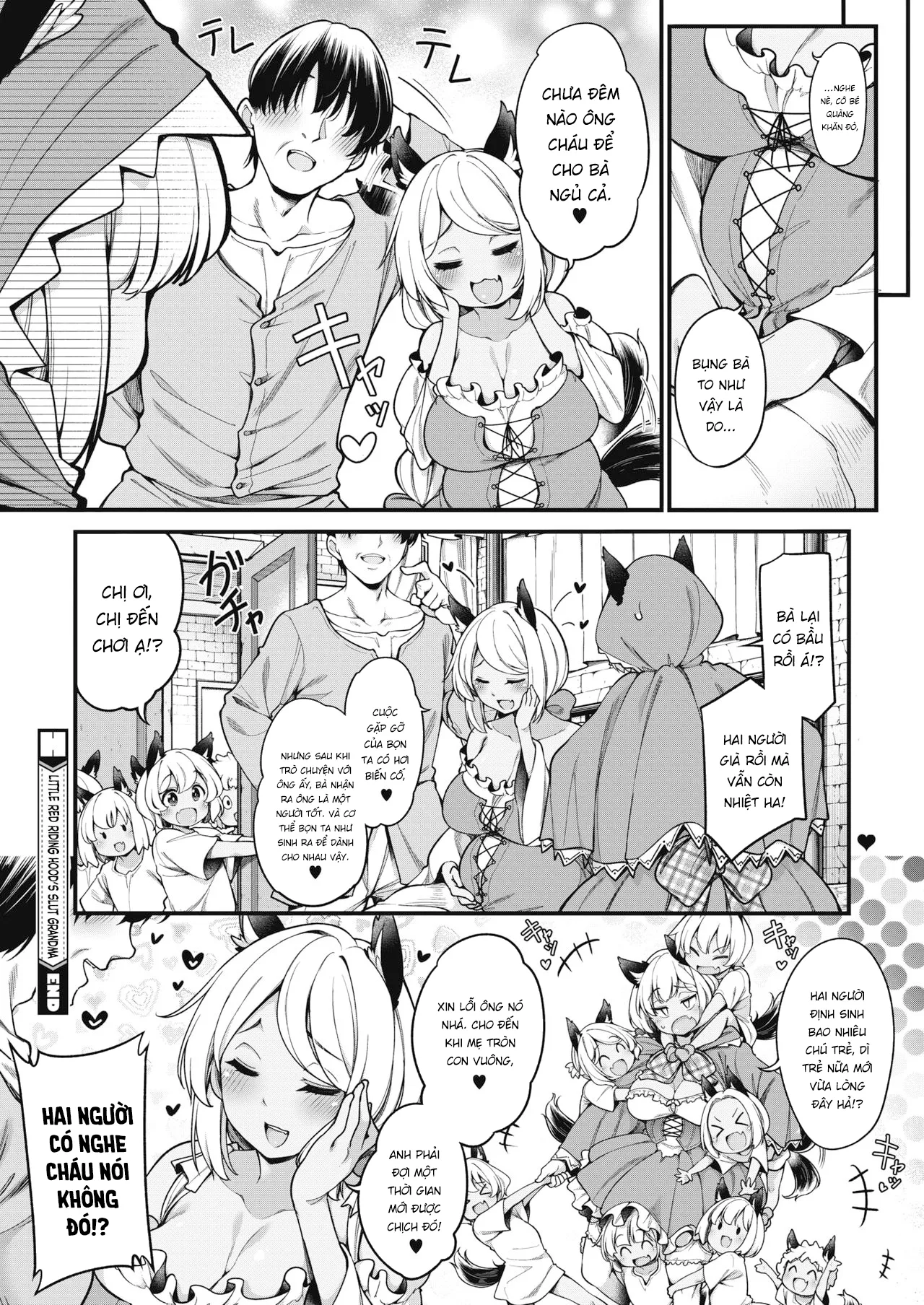HentaiVN.net - Ảnh 22 - Akazukin no Yari○n Obaachan [Little Red Riding Hood’s Slut Grandma] - Chap 1