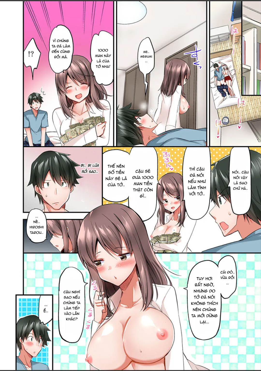 HentaiVN.net - Ảnh 29 - Câu chuyện dùng 1000man để chạm vào ngực! [私、16時間イカされました…〜1分1万円のおっぱい募金に1000万円払った話] - Chap 4