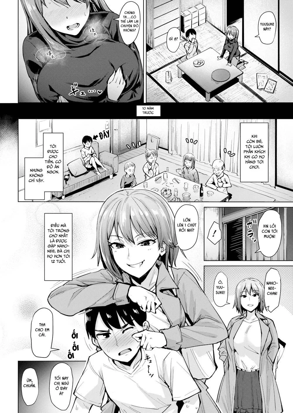 HentaiVN.net - Ảnh 4 - Vắt sữa cho chị họ [Big & Sweet] - Chap 1