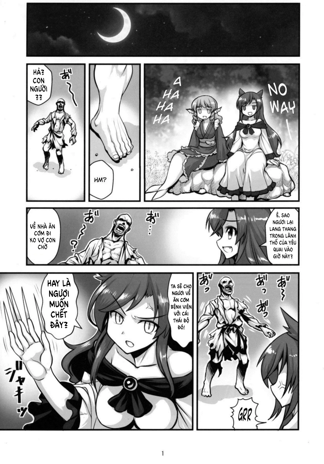HentaiVN.net - Ảnh 3 - Tengu vs Bio Hazard Oji-san (Touhou Project) - Chap 1