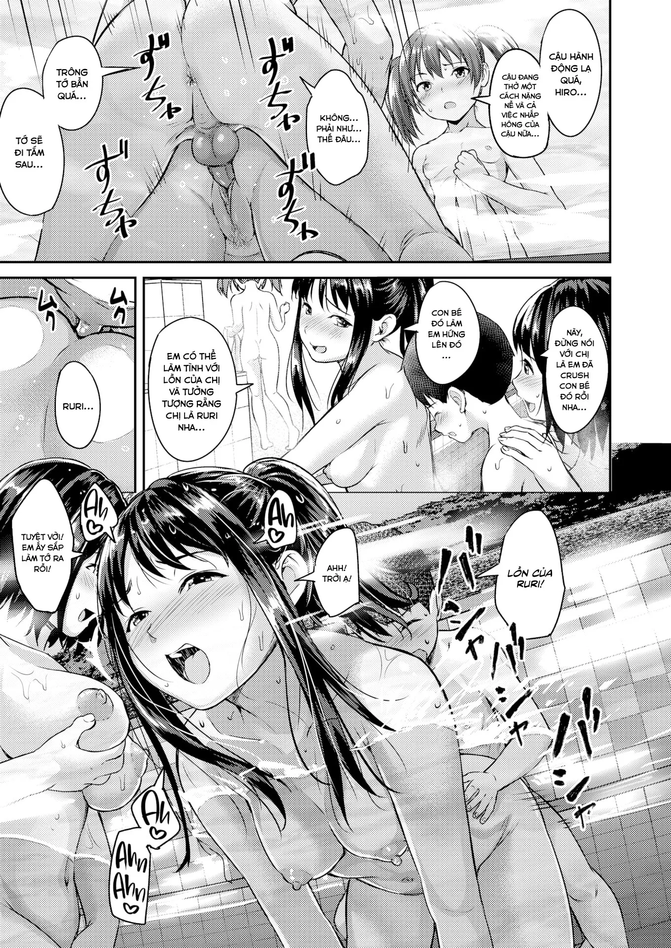 HentaiVN.net - Ảnh 15 - Tắm cùng các chị [Big sis bath] - Chap 1