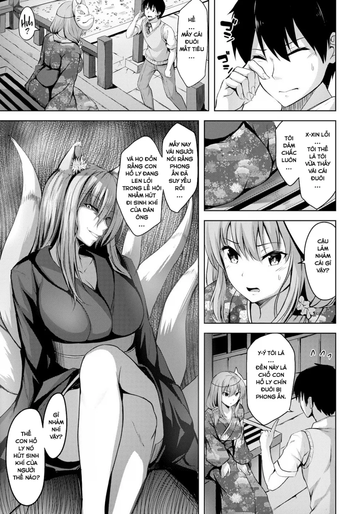 HentaiVN.net - Ảnh 4 - Đụ Thư Thái Với Em Ghệ Bị Cáo Thành Tinh Nhập! [Deceitful Bewitching Summer Festival] - Chap 1