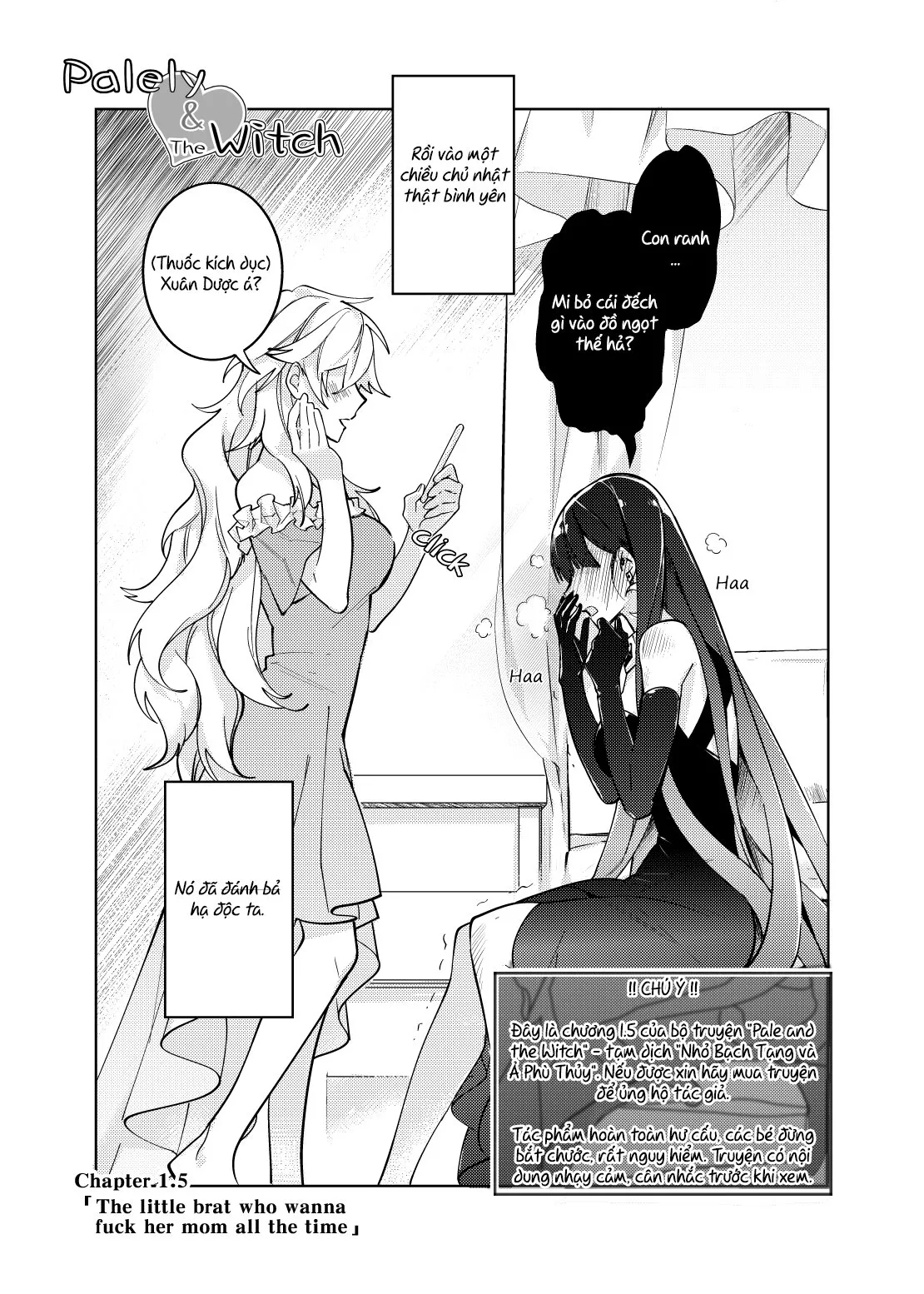 HentaiVN.net - Ảnh 5 - Tiểu Bạch và Ả Phù Thủy [Palely and The Witch; 那個成天只想上她老母的猴死囝仔] - Chap 1