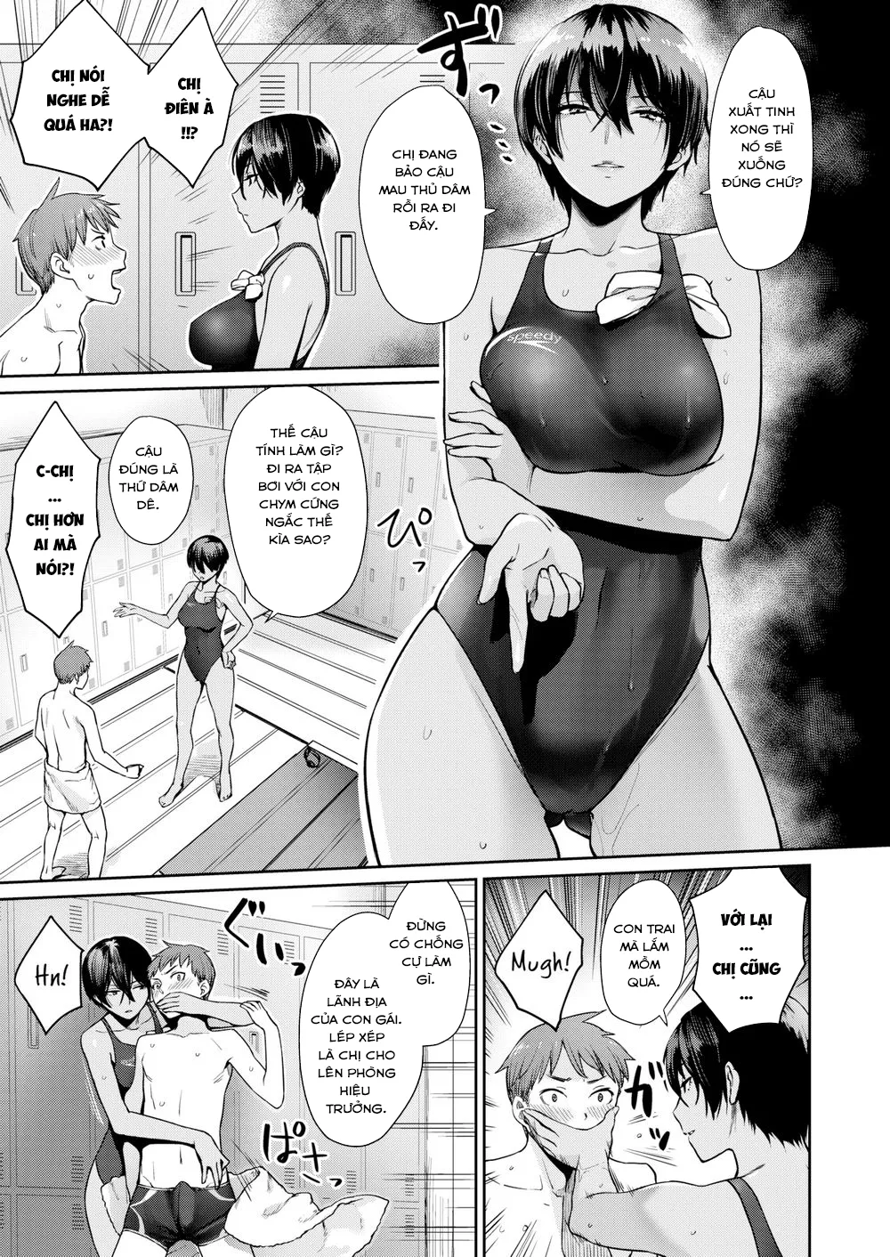 HentaiVN.net - Ảnh 6 - Chị Senpai Tsundere Đụ Thư Thái Nhóc Đàn Em! [When My Senior Changes Into Her Swimsuit] - Chap 1