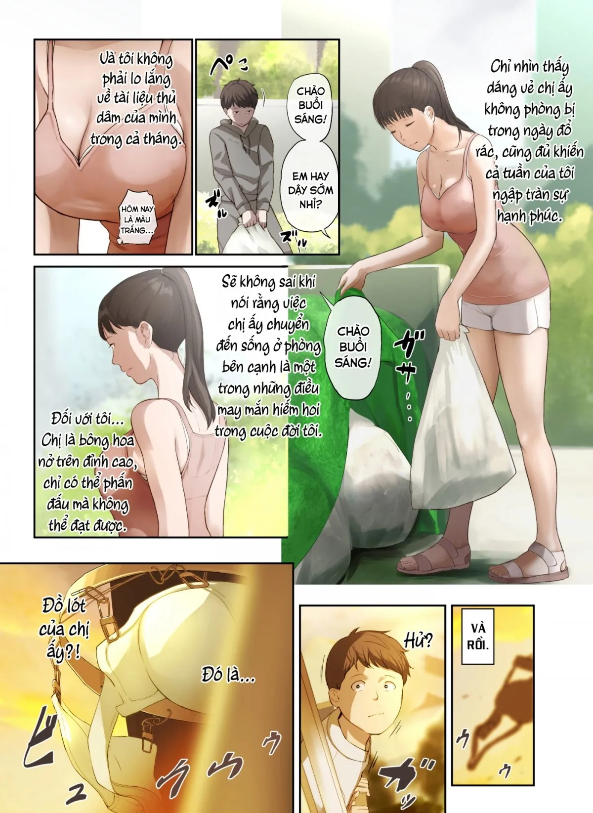 HentaiVN.net - Ảnh 7 - Ngước nhìn là ánh dương [Tonari No Onee-San No Shitagi O Nusundara Kiseki Ga Okita Hanashi O Shiyou; Let’s Talk About The Story Of A Miracle That Happened When I Stole The Underwear Of The Lady Next Door; 隣のお姉さんの下着を盗んだら奇跡が起きた話をしよう] - Chap 1