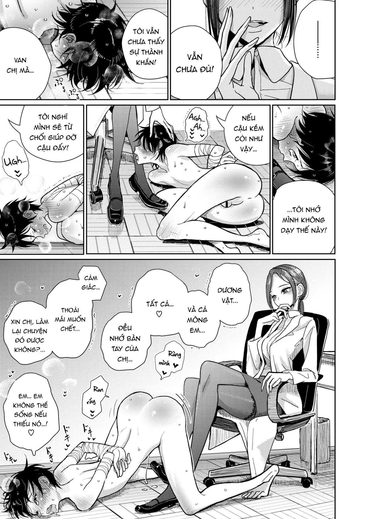 HentaiVN.net - Ảnh 5 - Nghiện tình dục [Hokenshitsu Izonshou, Sexual addiction.] - Chap 1
