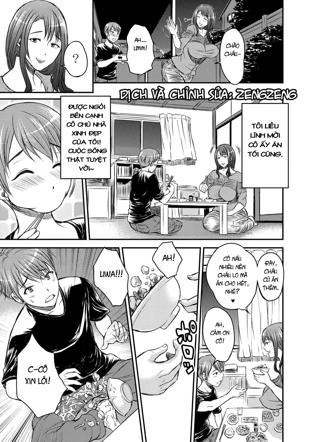 HentaiVN.net - Ảnh 4 - Landlady in heat - Chap 1