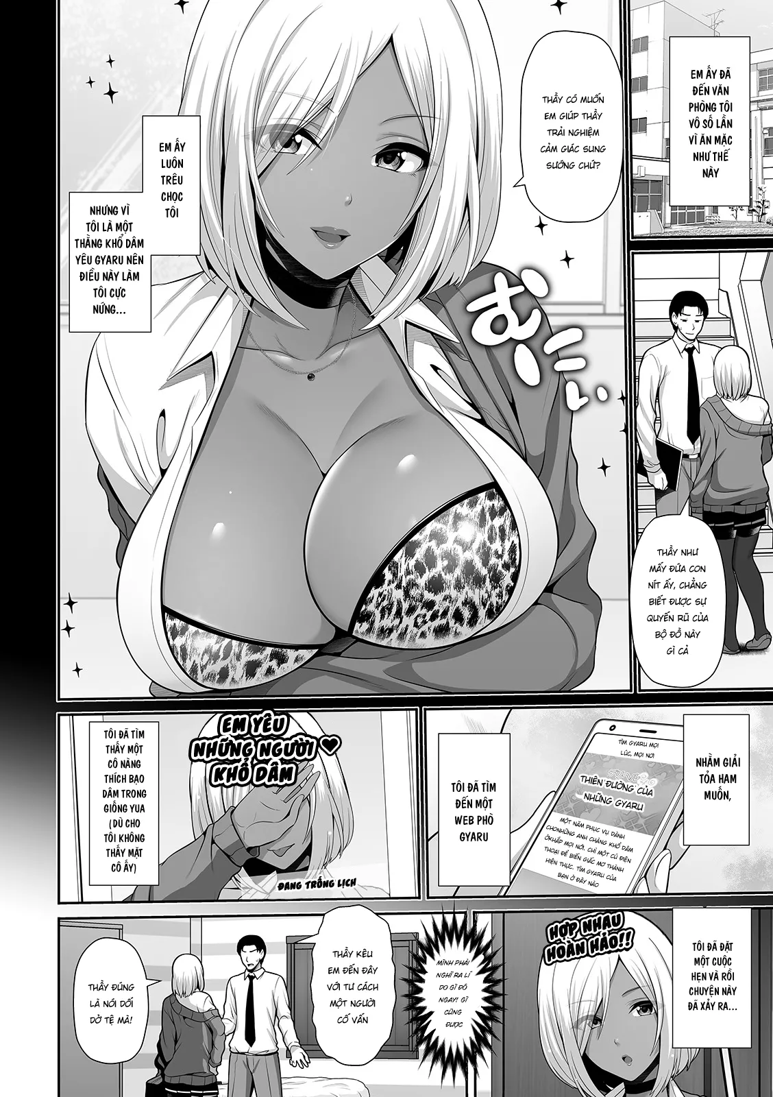 HentaiVN.net - Ảnh 4 - Thầy giáo khổ dâm crush em gyaru dâm đãng [Kuro Gal-chan Seito wa Choukyou Jouzu; This Dark Skinned Gal Student Is Really Good At Training Men] - Chap 1