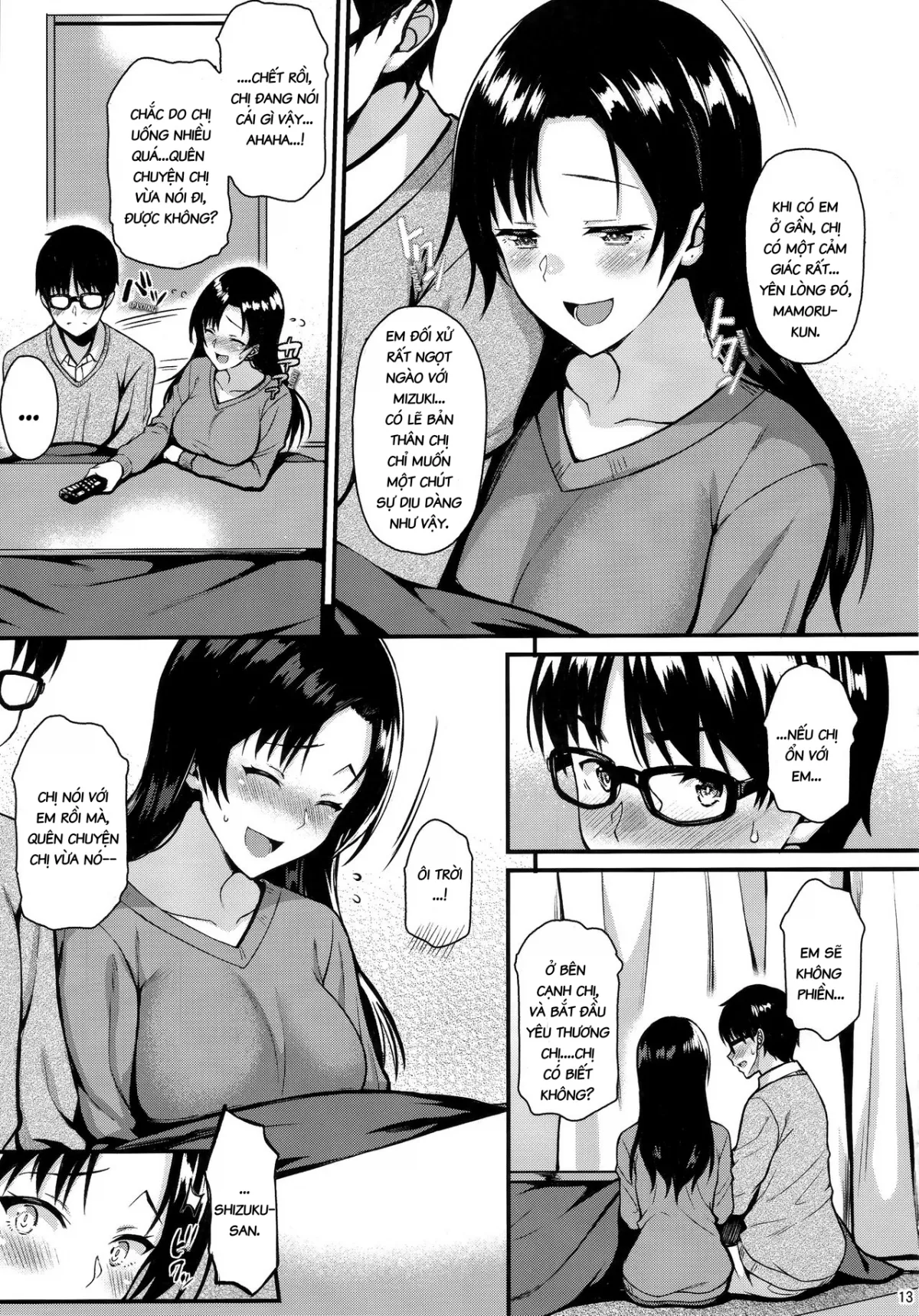 HentaiVN.net - Ảnh 12 - Chị Hàng xóm Ngọt Nước Shizuku-San [Shizuku-san wa Ore no Omoibito] - Chap 1