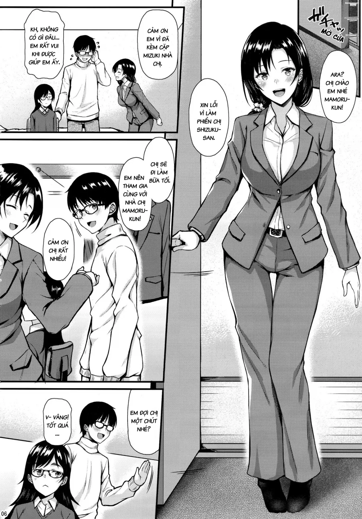 HentaiVN.net - Ảnh 5 - Chị Hàng xóm Ngọt Nước Shizuku-San [Shizuku-san wa Ore no Omoibito] - Chap 1