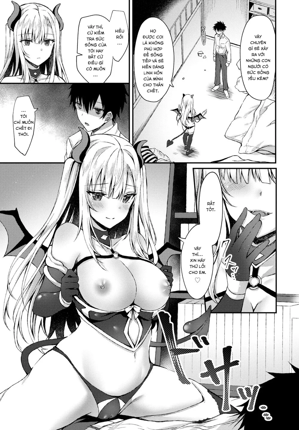 HentaiVN.net - Ảnh 4 - I Tried to End it All But a Demon Girl Show Up - Chap 1