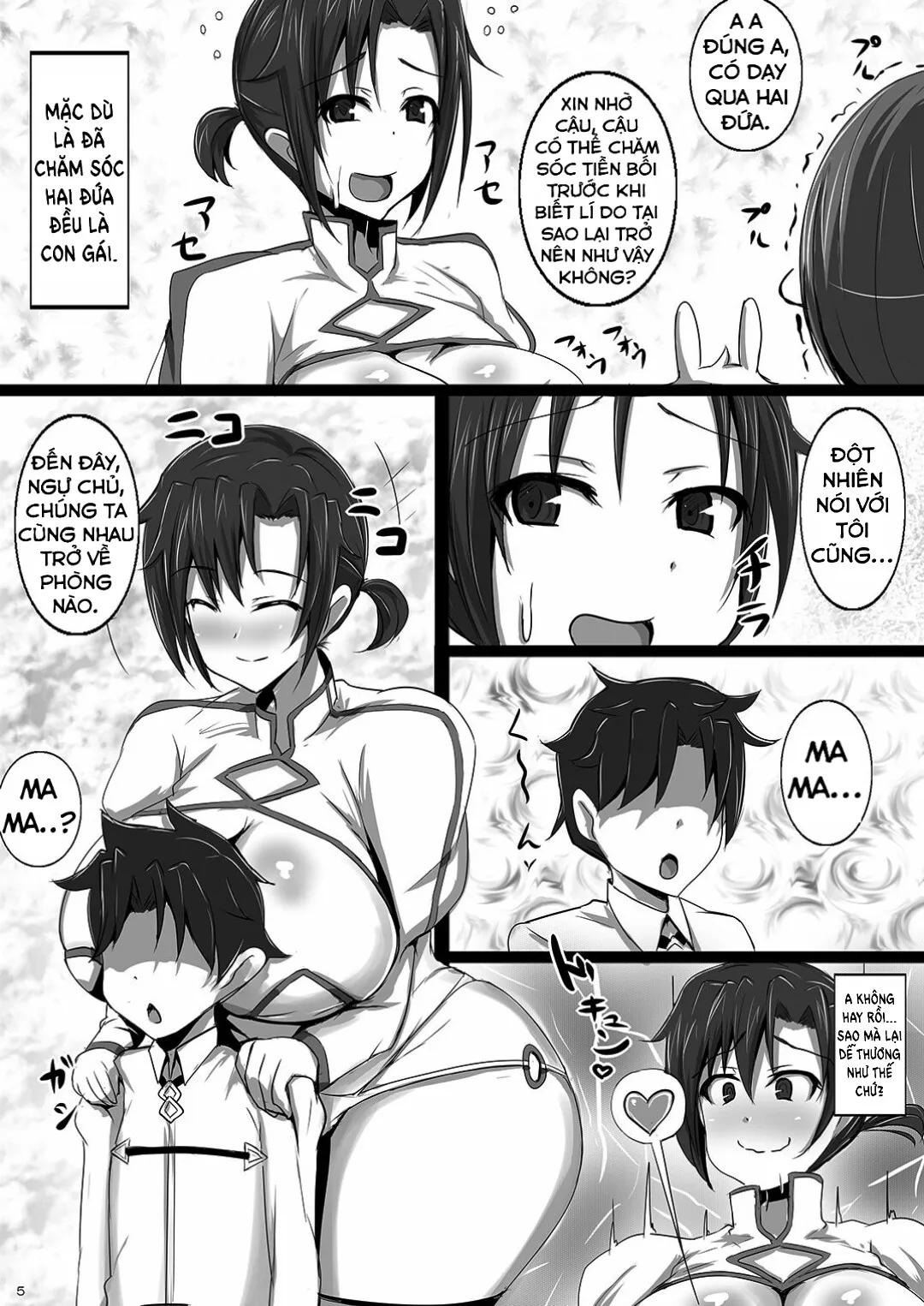 HentaiVN.net - Ảnh 4 - Totsuzen Shota Ni Natta Master Ni Inran Boudica Ga Mama Ni Natte Seikyouiku - Chap 1