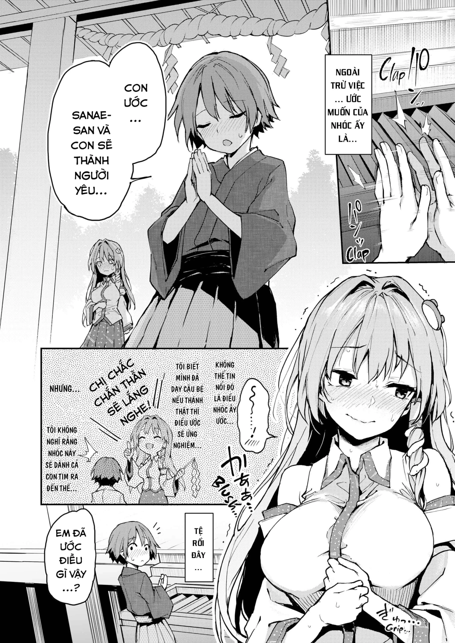 HentaiVN.net - Ảnh 6 - Ohyakudo Jouzu no Sanae-san (Touhou Project) - Chap 1
