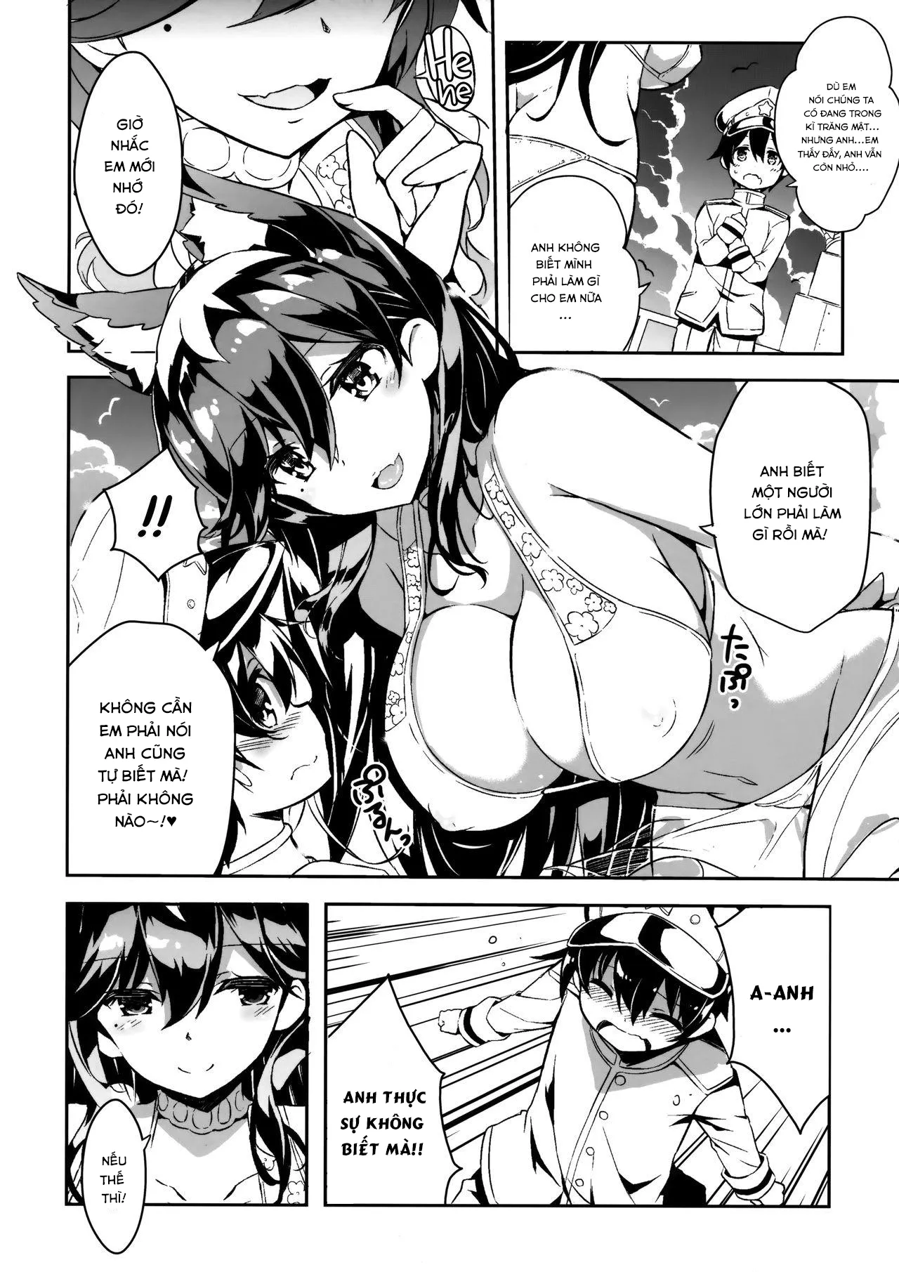 HentaiVN.net - Ảnh 4 - Atago-ngày trăng mật đầu tiên (Azur Lane) [Atago-san no Munyumunyu Oppai o Meshiagare] - Chap 1