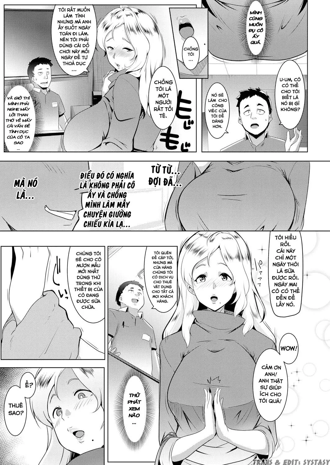 HentaiVN.net - Ảnh 4 - A Blonde Housewife's New Toy [Kinpatsu Tsuma wa Shinsaku Kaden no Toriko Desu] - Chap 1