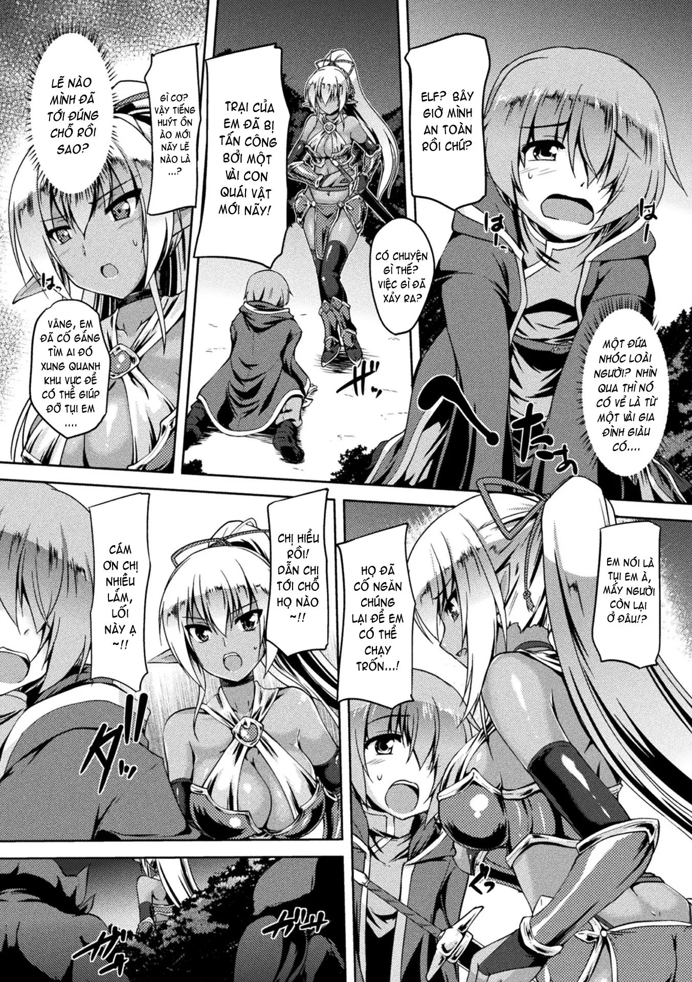 HentaiVN.net - Ảnh 3 - Gang-Raped Dark Elf - Chap 1