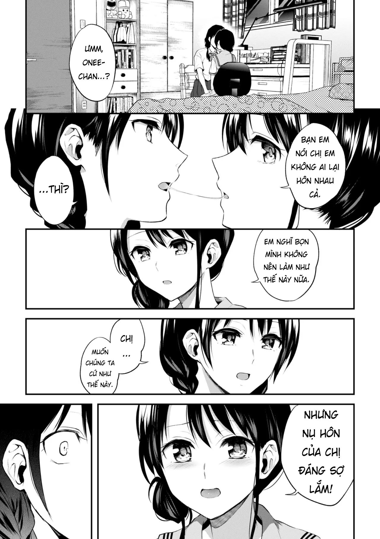 HentaiVN.net - Ảnh 7 - Onee-chan no Kowai Kisu [Scary Kiss of My Sister] - Chap 1