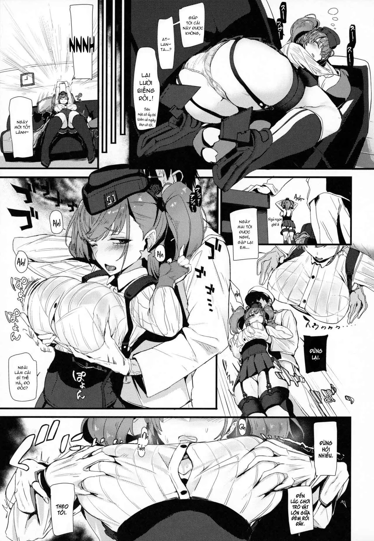 HentaiVN.net - Ảnh 4 - Osabori Musume Atlanta Wakarase Misshitsu Yasei Enshuu [おさぼり娘アトランタ わからせ密室夜性演習] - Chap 1