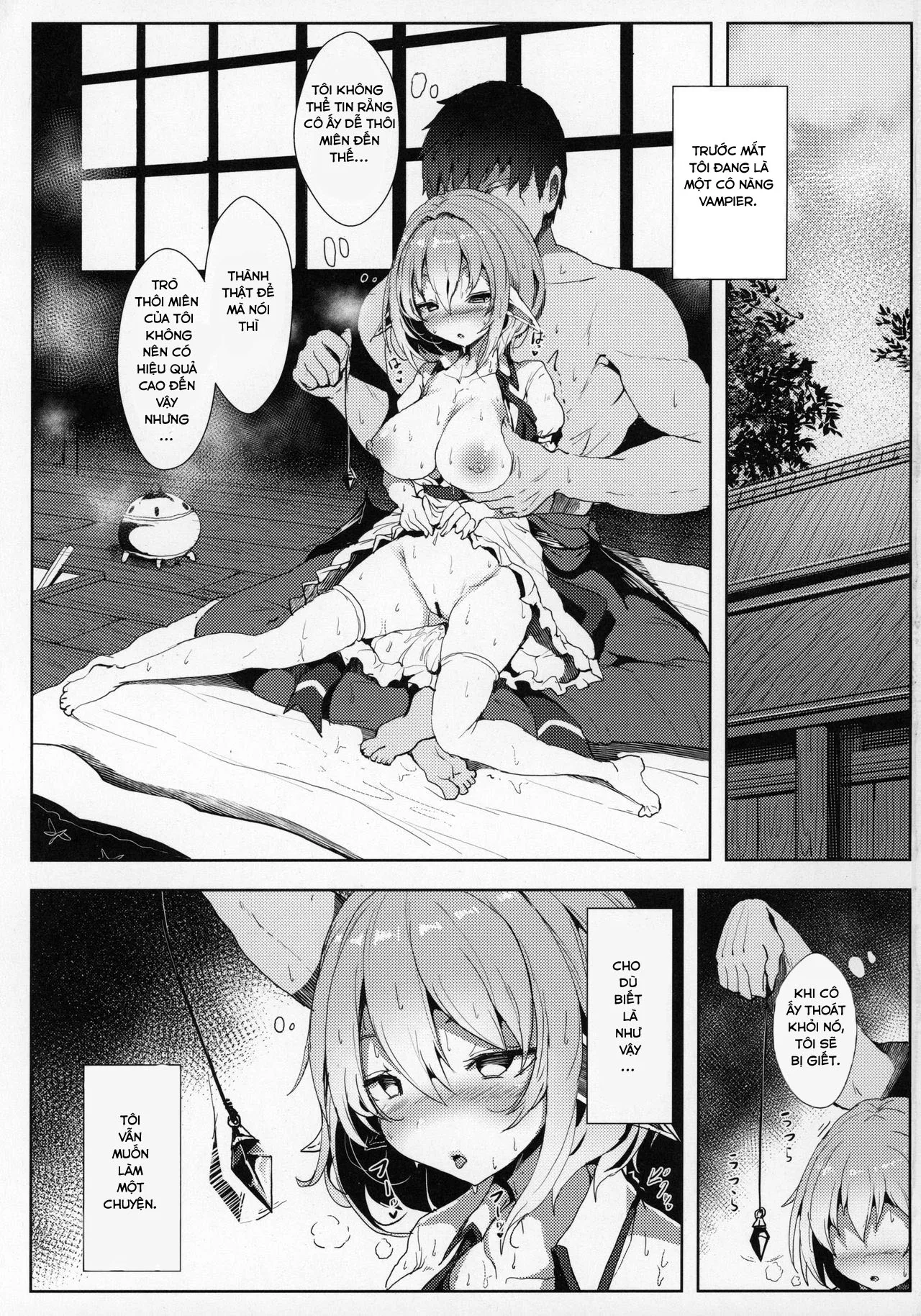 HentaiVN.net - Ảnh 3 - Thôi Miên Em Ma Cà Rồng Và Cái Kết( Ướt Quần ) [Ishiki ga Kondaku Gimi na Remilia Ojou-Sama ga Sukikatte Sarechau Hon] - Chap 1