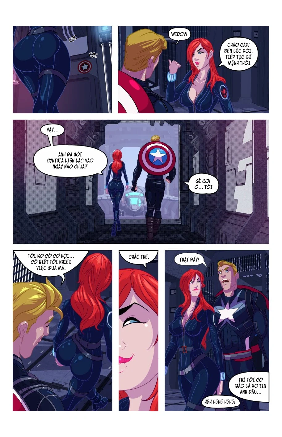 HentaiVN.net - Ảnh 5 - Widow Sa đọa [Widow’s Downtime] - Chap 1