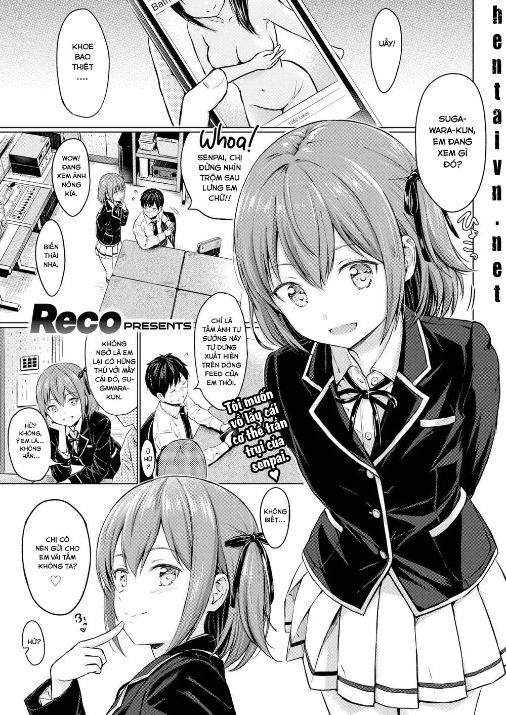 HentaiVN.net - Ảnh 3 - Chat sếch với senpai [Devilish Selfie] - Chap 1