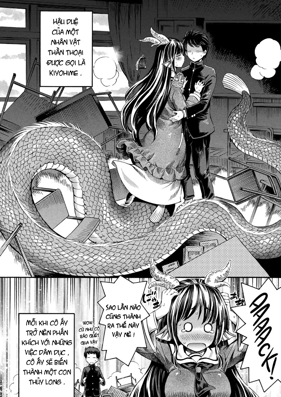 HentaiVN.net - Ảnh 3 - Bạn gái tôi là Kiyohime-sama [Boku no Kanojo wa Kiyohime-sama ;Lady Kiyohime Is My Girlfriend] - Chap 1