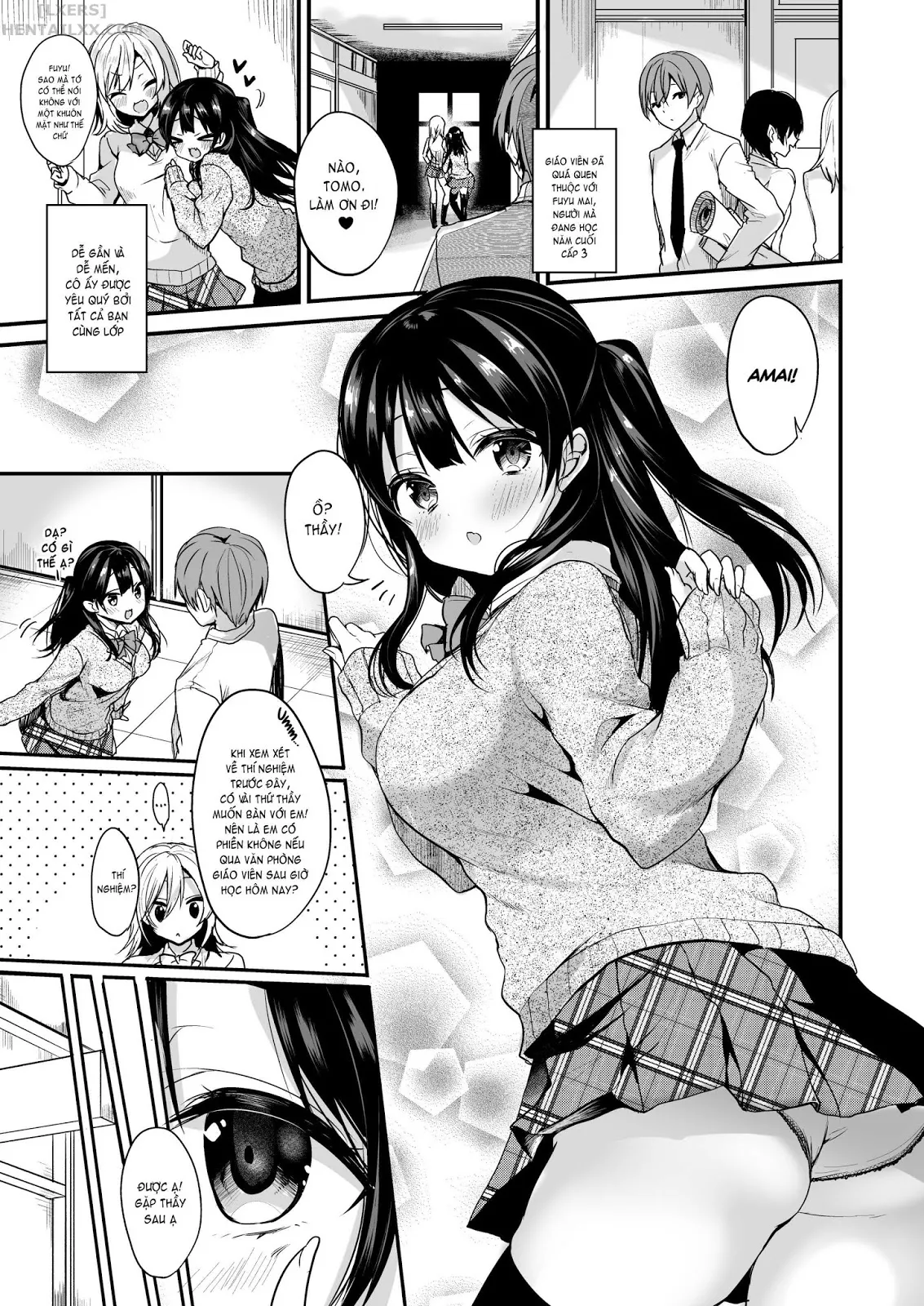 HentaiVN.net - Ảnh 4 - Làm tình với em, sensei [Make Love to Me and Spoil Me, Teacher!] - Chap 1
