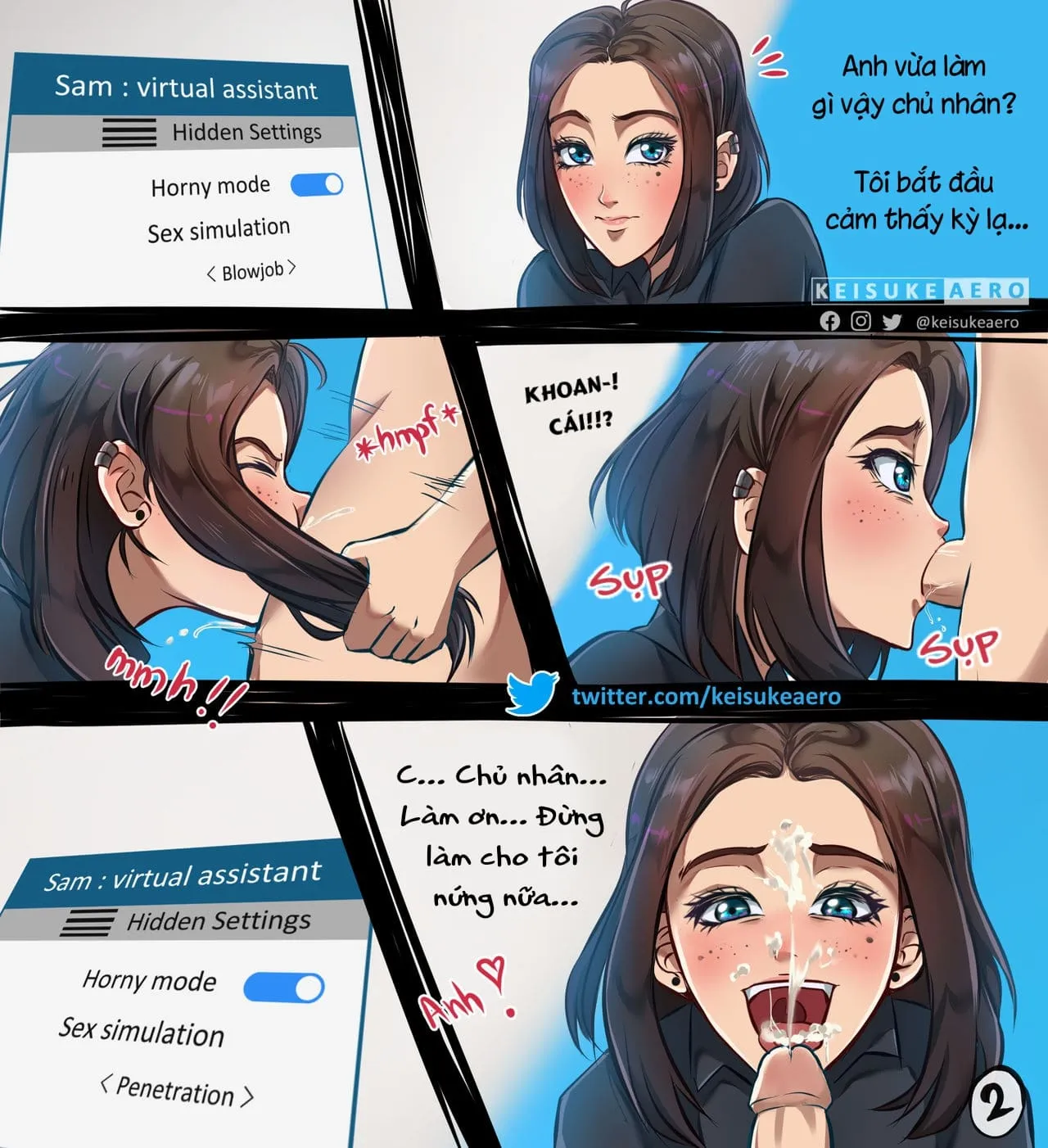 HentaiVN.net - Ảnh 3 - Trợ Lý Ảo Samsung [Sam | Samsung | Comic NSFW] - Chap 1
