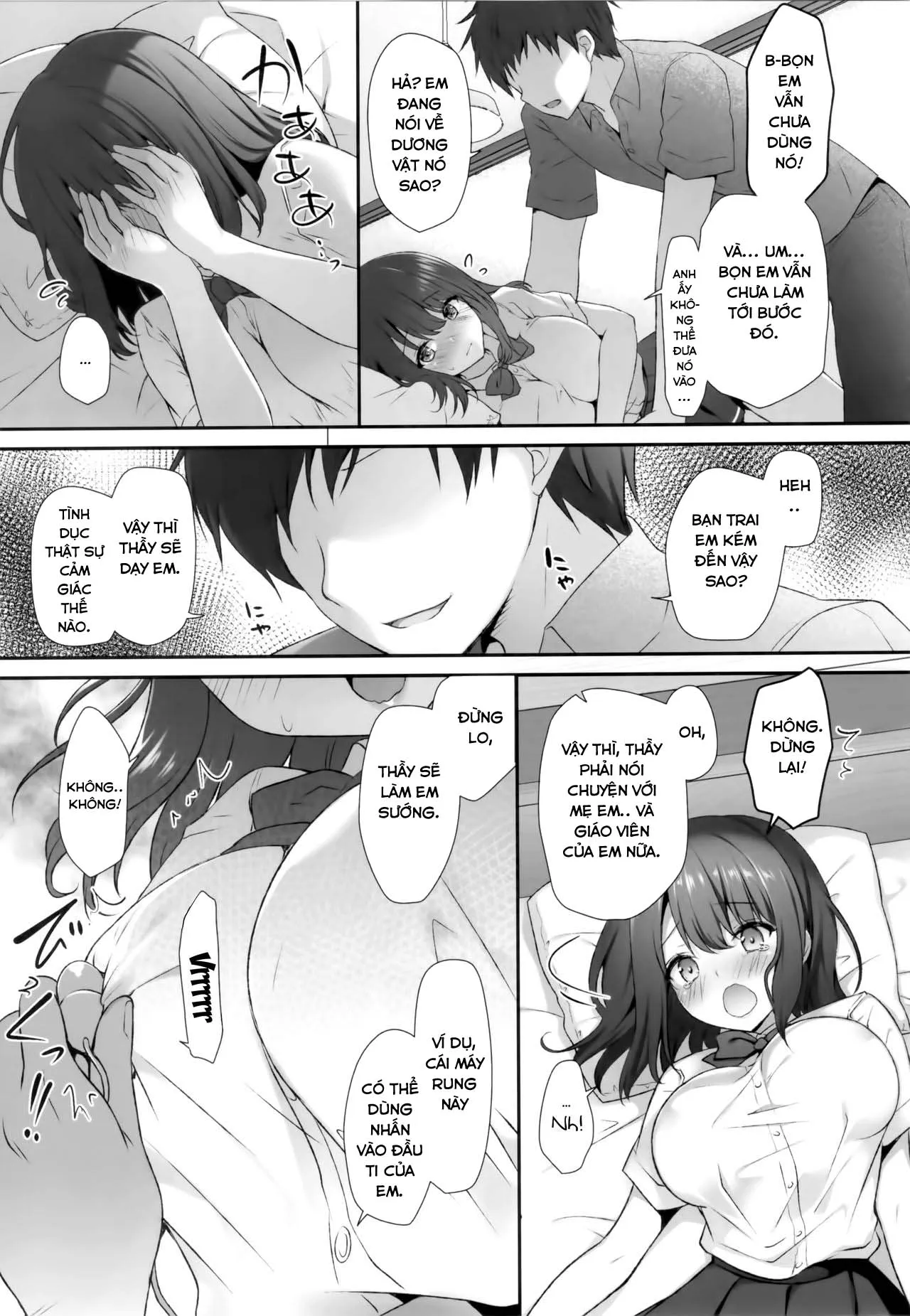 HentaiVN.net - Ảnh 7 - Sensei đừng mà~ [Sensei Dame desu... ~Kyonyuu Shoujo Momoka no Futaana Omocha Seme~ ; Sensei We Shouldn't...] - Chap 1