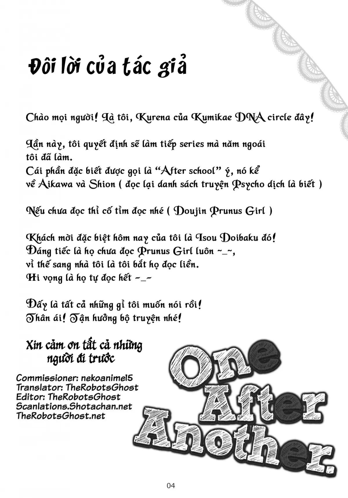 HentaiVN.net - Ảnh 5 - One After Another. (Prunus Girl) - Chap 1
