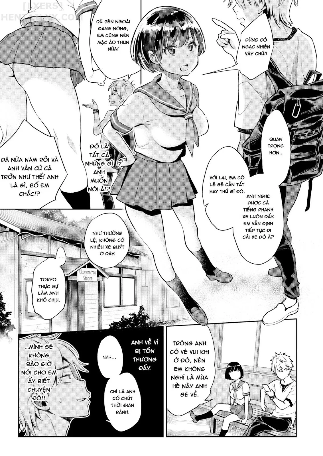 HentaiVN.net - Ảnh 4 - Horny Hometown [~Tomoe Challenge~] - Chap 1