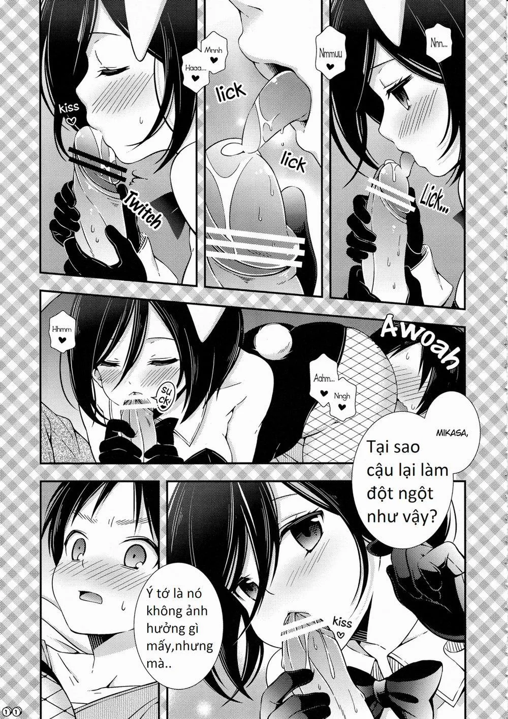 HentaiVN.net - Ảnh 11 - Bunny Girl no Mikasa to Eroi koto suru Hon (Shingeki No Kyojin) - Chap 1