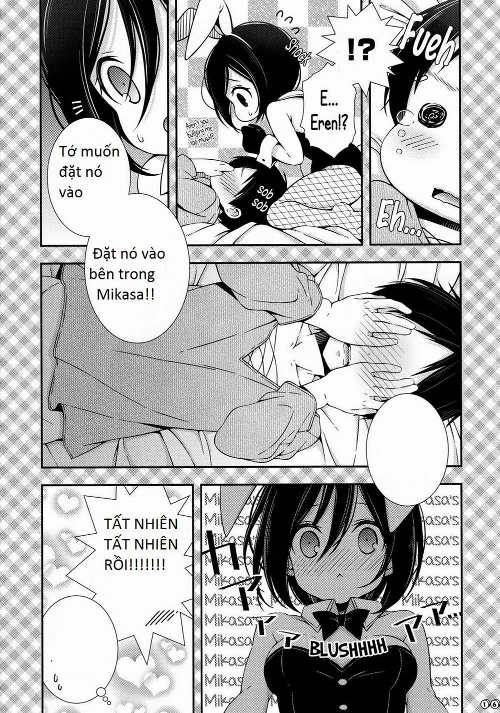 HentaiVN.net - Ảnh 16 - Bunny Girl no Mikasa to Eroi koto suru Hon (Shingeki No Kyojin) - Chap 1