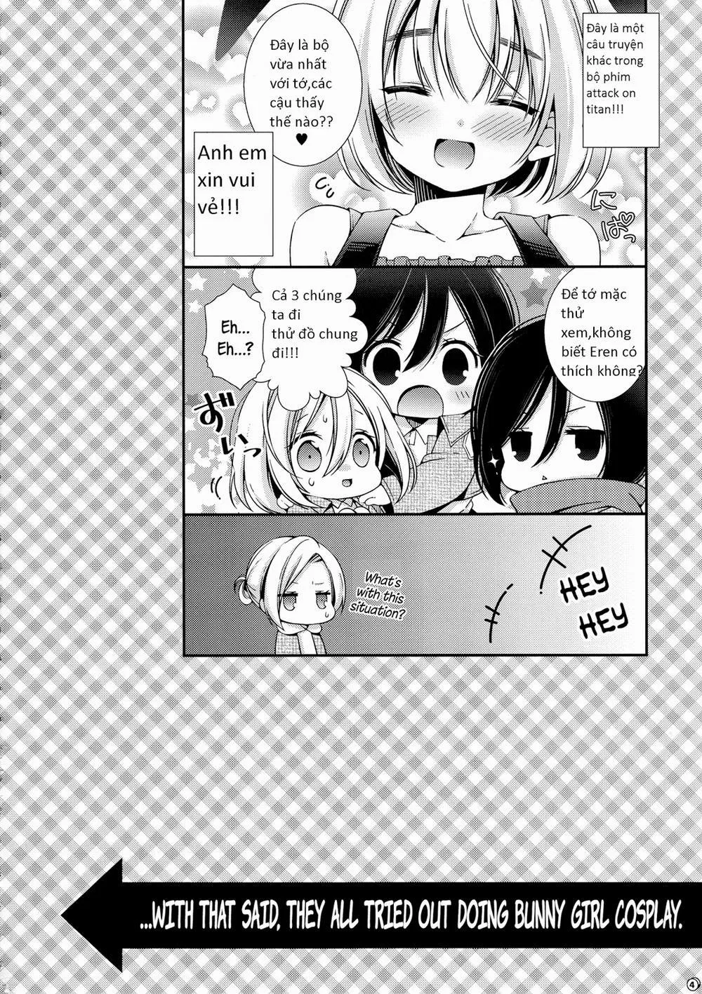 HentaiVN.net - Ảnh 4 - Bunny Girl no Mikasa to Eroi koto suru Hon (Shingeki No Kyojin) - Chap 1