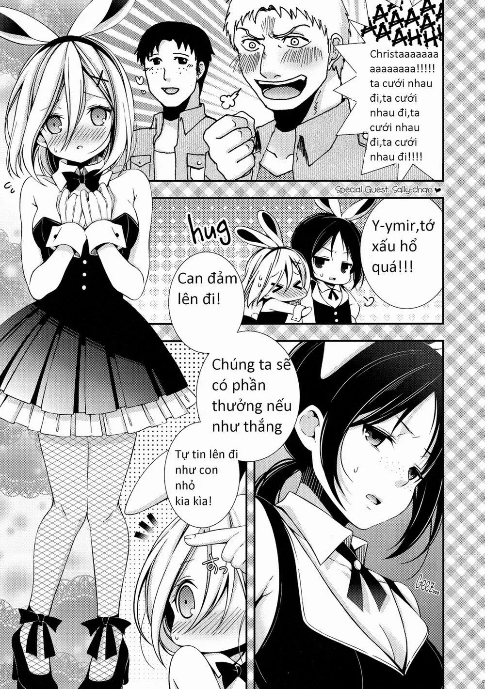 HentaiVN.net - Ảnh 5 - Bunny Girl no Mikasa to Eroi koto suru Hon (Shingeki No Kyojin) - Chap 1