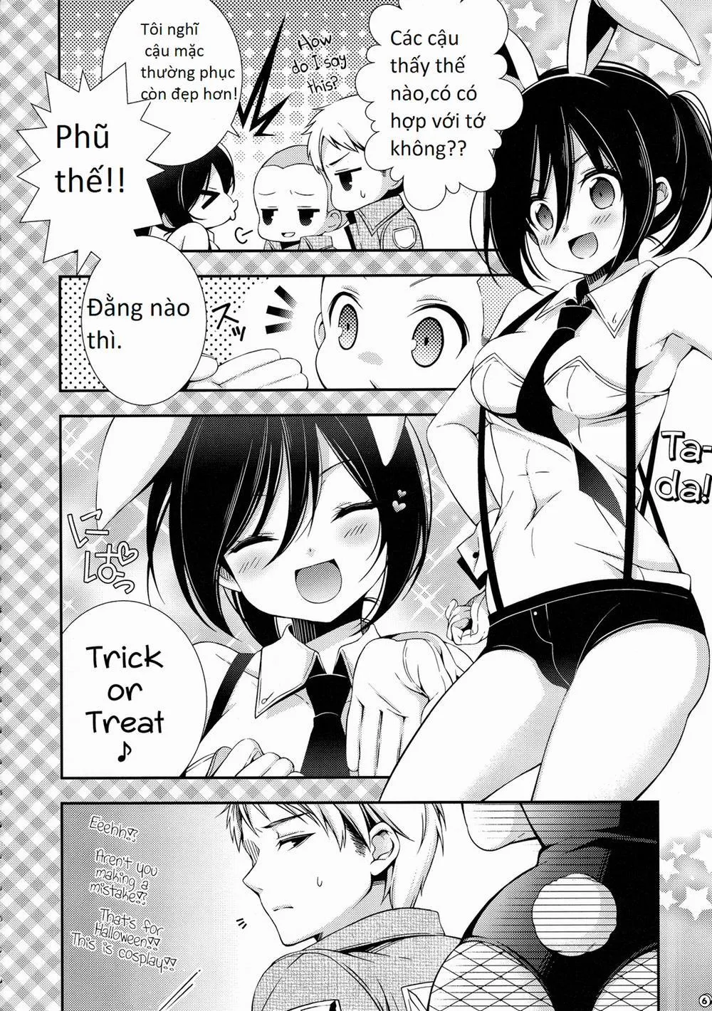 HentaiVN.net - Ảnh 6 - Bunny Girl no Mikasa to Eroi koto suru Hon (Shingeki No Kyojin) - Chap 1