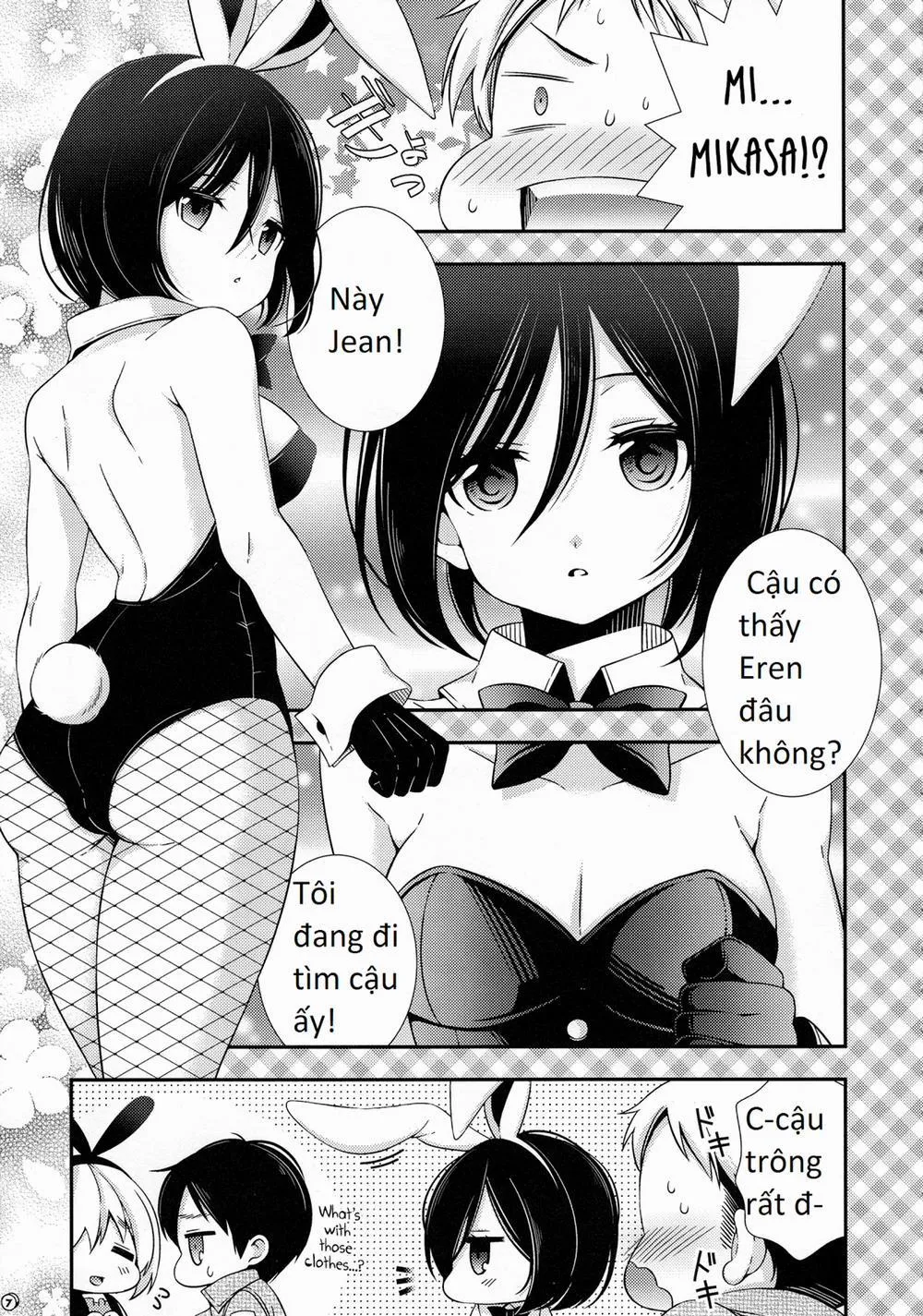 HentaiVN.net - Ảnh 7 - Bunny Girl no Mikasa to Eroi koto suru Hon (Shingeki No Kyojin) - Chap 1