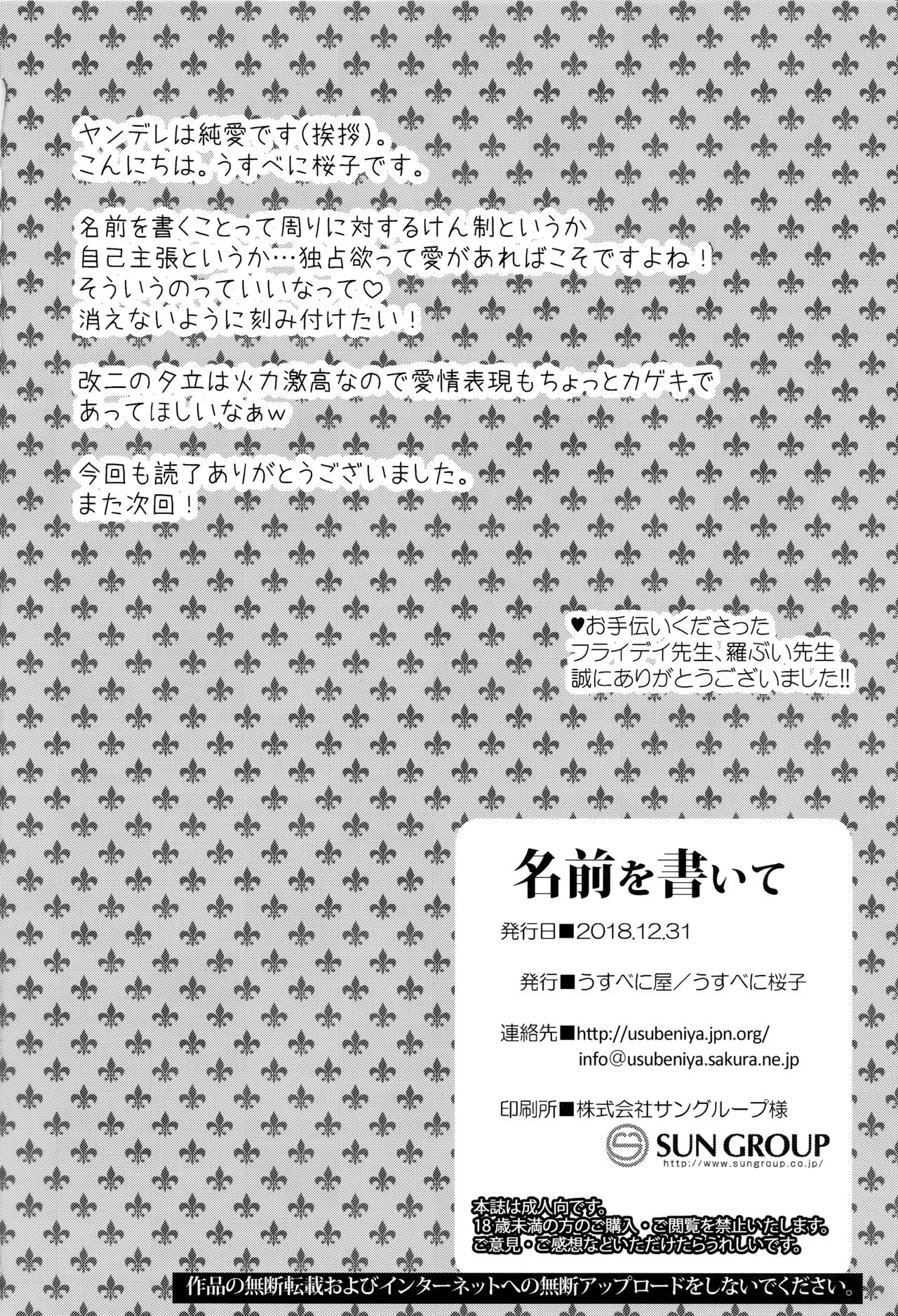 HentaiVN.net - Ảnh 22 - Namae o Kaite (Kantai Collection -KanColle-) - Chap 1