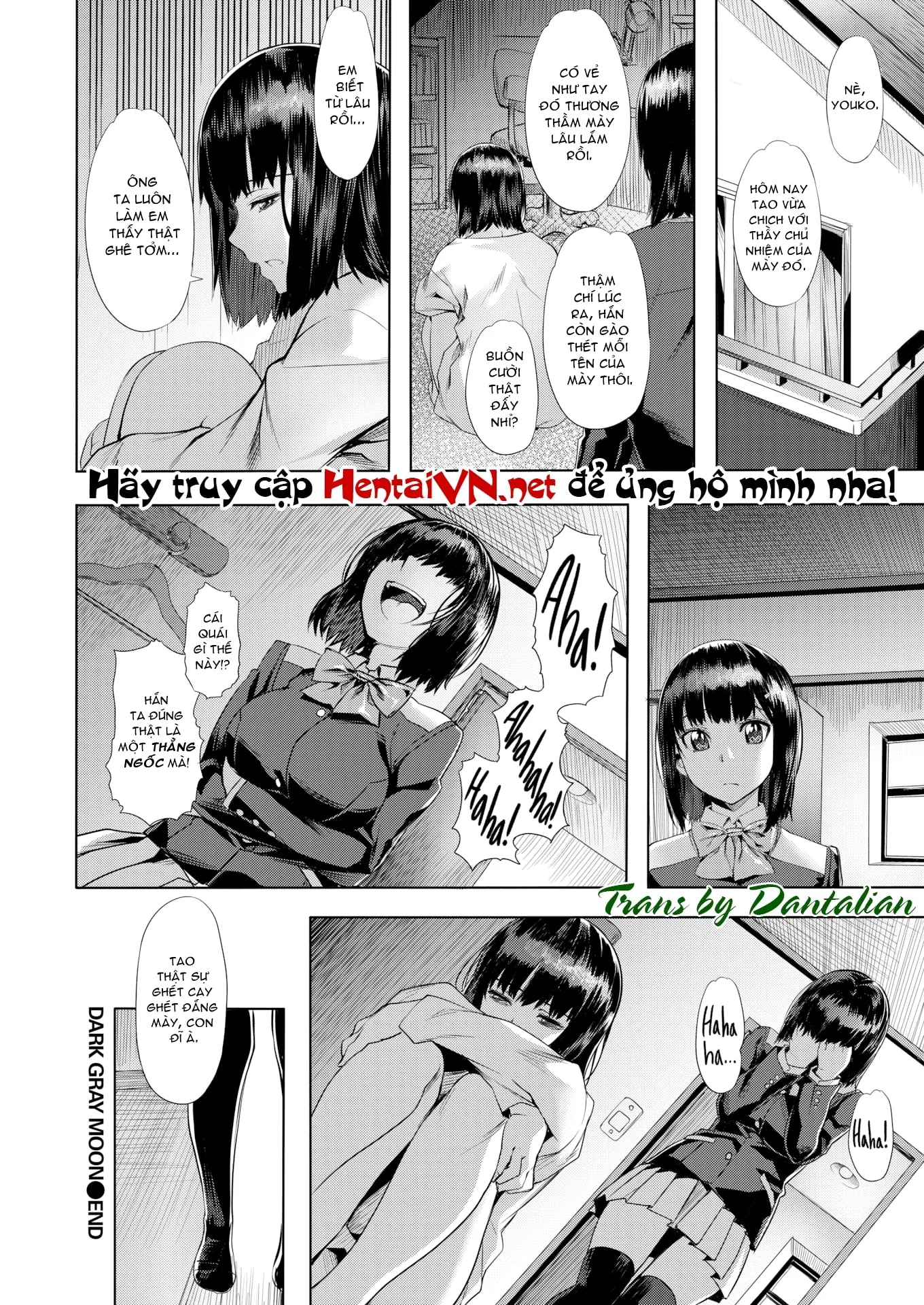 HentaiVN.net - Ảnh 21 - Vầng Trăng Tàn Nhuốm Màu Hoen Ố [Dark Gray Moon] - Chap 1