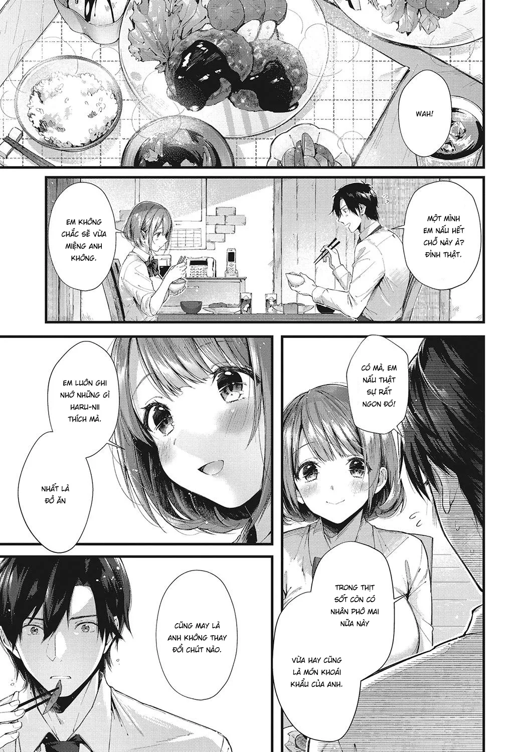 HentaiVN.net - Ảnh 4 - Bữa ăn tình yêu từ nàng thanh mai damdang [Teryouri to Koigokoro] - Chap 1
