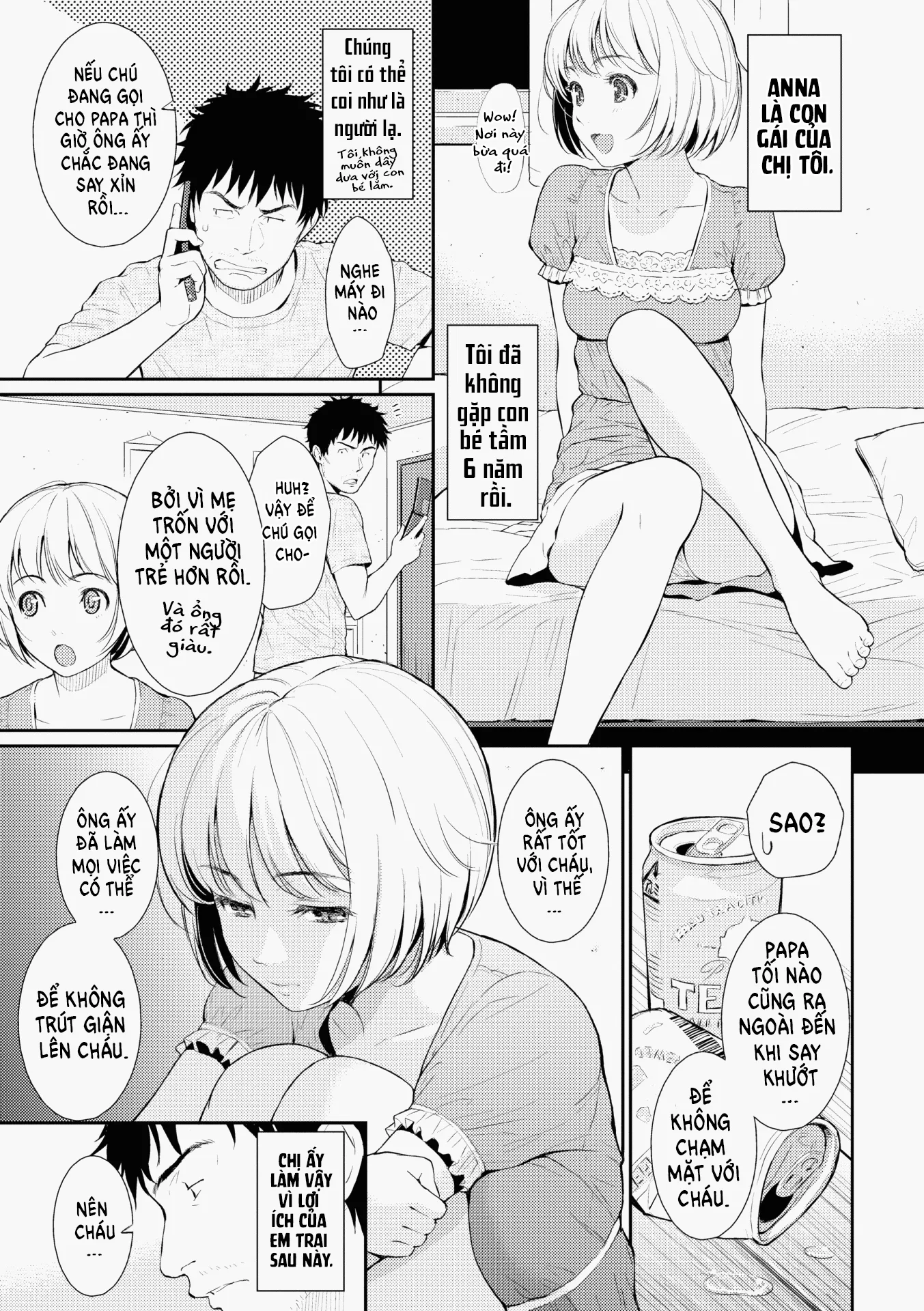 HentaiVN.net - Ảnh 4 - Đứa cháu gái phiền phức! [Little Devil @ Home] - Chap 1
