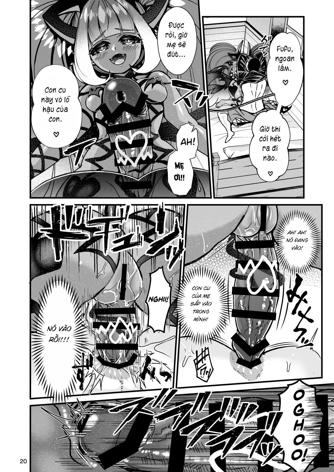 HentaiVN.net - Ảnh 20 - Futanari Devil Mama no Mesu ni Naru - Chap 1